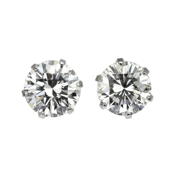 新品 Pt900 ダイヤモンド ピアス 1.263ct G SI1 VG/G スタッド