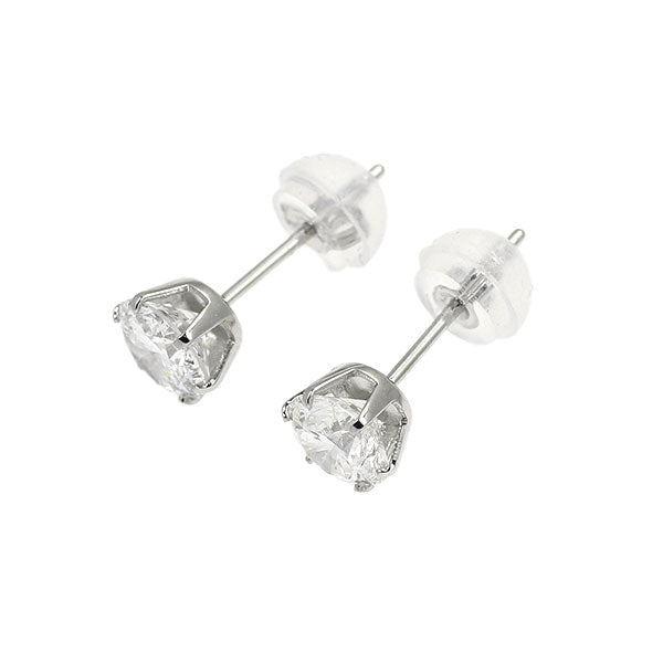 新品 Pt900 ダイヤモンド ピアス 1.050ct F/G SI2 VG/G スタッド【エスコレ】