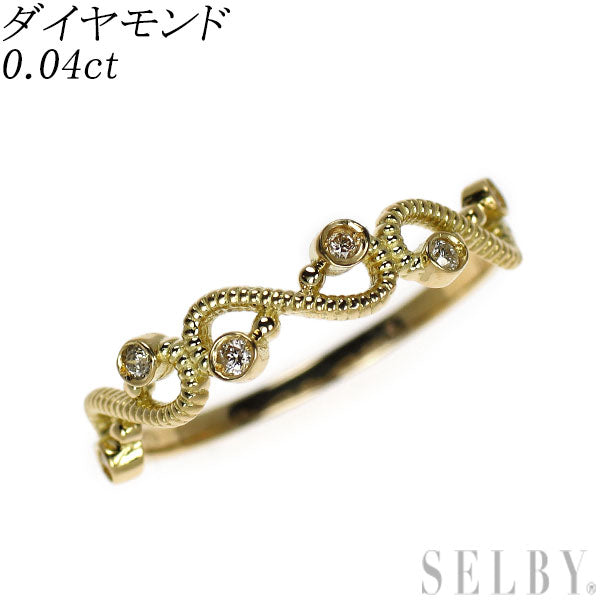 K18YG ダイヤモンド リング 0.04ct ピンキー