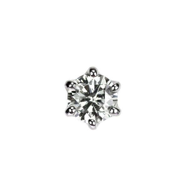 Pt900 ダイヤモンド ピアス 0.15ct シングル 片側のみ スタッド