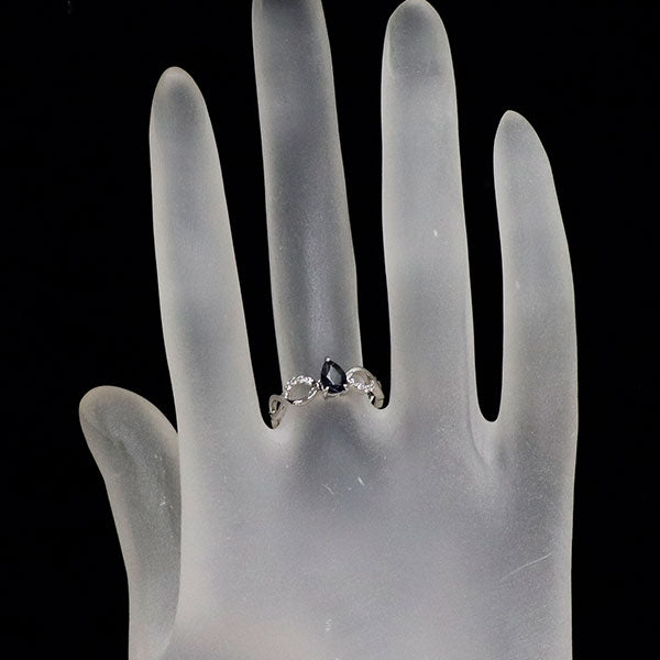 新品 Pt950 バイオレットスピネル ダイヤモンド リング 0.535ct D0.06ct【エスコレ】