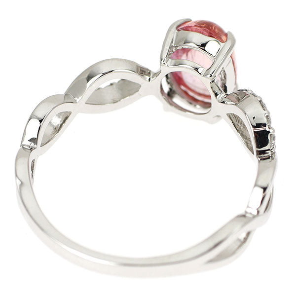 新品 希少 Pt950 ブラジル産 インペリアルトパーズ ダイヤモンド リング 1.29ct D0.06ct【エスコレ】