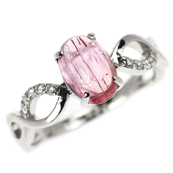 新品 希少 Pt950 ブラジル産 インペリアルトパーズ ダイヤモンド リング 1.29ct D0.06ct【エスコレ】