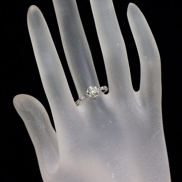 新品 Pt950 サーキュラーブリリアントカット ダイヤモンド リング 0.427ct VLY VS1 D0.10ct【エスコレ】