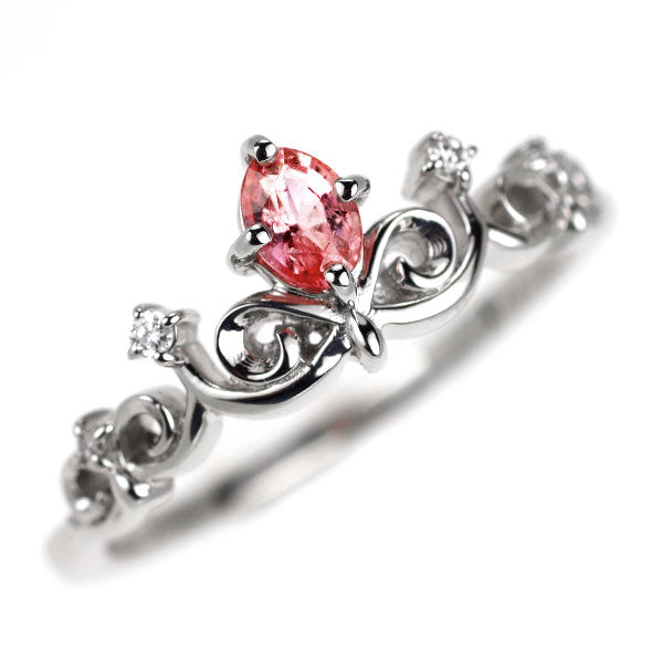 新品 希少 Pt950 ナイジェリア産ヴェイリネナイト ダイヤモンド リング 0.188ct D0.02ct 【エスコレ】