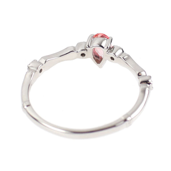 新品 希少 Pt950 ナイジェリア産ヴェイリネナイト ダイヤモンド リング 0.141ct D0.03ct 【エスコレ】