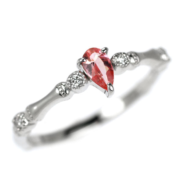 新品 希少 Pt950 ナイジェリア産ヴェイリネナイト ダイヤモンド リング 0.141ct D0.03ct 【エスコレ】