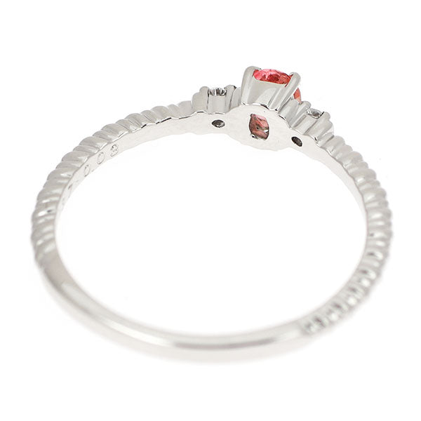 新品 希少 Pt950 ナイジェリア産 ヴェイリネナイト ダイヤモンド リング 0.137ct D0.03ct【エスコレ】
