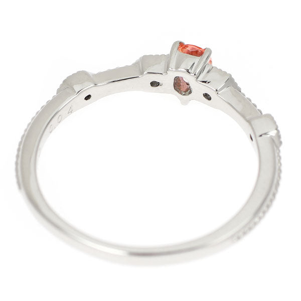 新品 希少 Pt950 ナイジェリア産 ヴェイリネナイト ダイヤモンド リング 0.120ct D0.04ct【エスコレ】