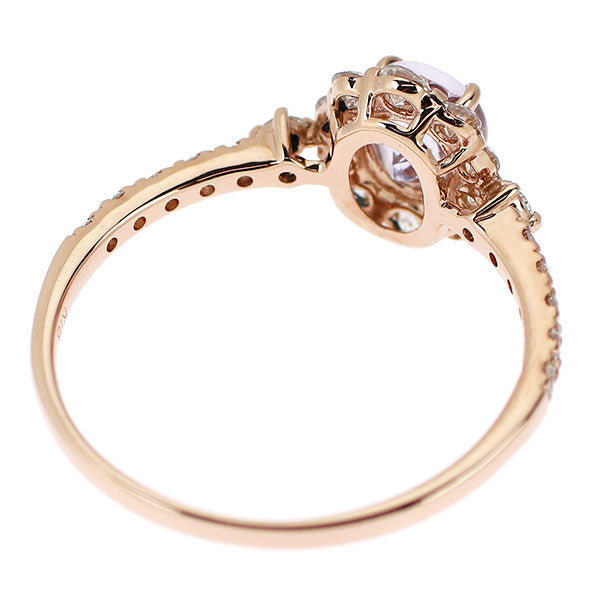 新品 希少 K18PG ピンクターフェアイト ダイヤモンド リング 0.710ct D0.43ct 【エスコレ】