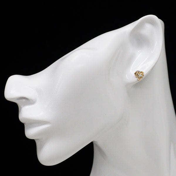 K18YG ダイヤモンド ピアス 0.10ct フラワー