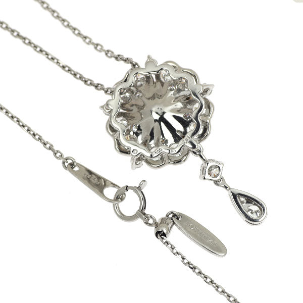 モニッケンダム K18PG/ Pt900/ Pt850 ダイヤモンド ペンダントネックレス 1.91ct フラワー