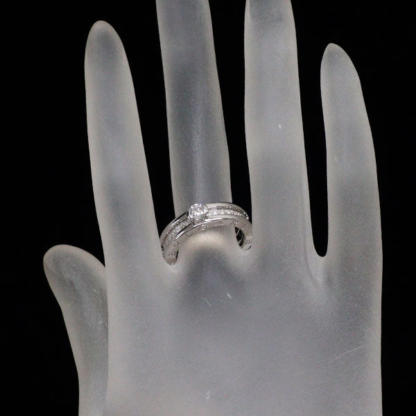 ブルガリ K18WG ダイヤモンド リング 0.31ct D VVS1 EX B.ZERO1 ソリテール 51号