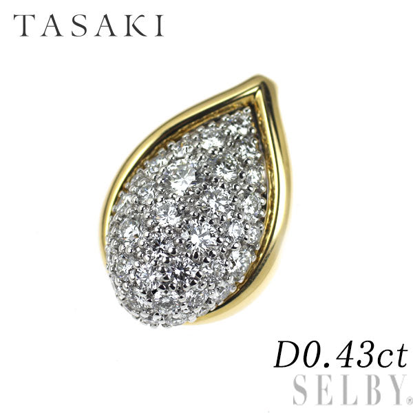 田崎真珠 K18YG/WG ダイヤモンド ペンダントトップ 0.43ct