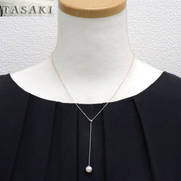 田崎真珠 K18WG アコヤ 真珠/パール ペンダントネックレス 径約7.8mm