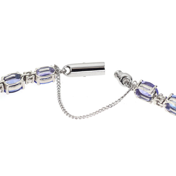 K14WG/ Pt850 タンザナイト ダイヤモンド ブレスレット 14.47ct D0.91ct