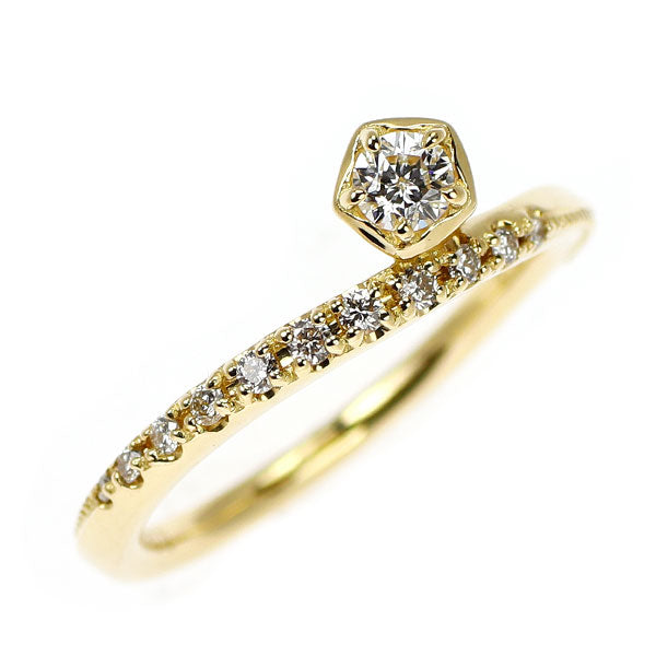 wish upon a star K18YG ダイヤモンド リング 0.080ct D0.06ct ピンキー