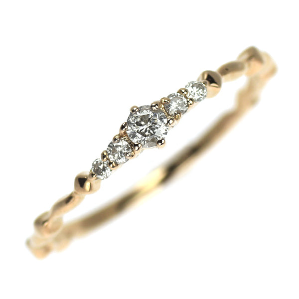 アガット/agete K18PG ダイヤモンド リング 0.08ct