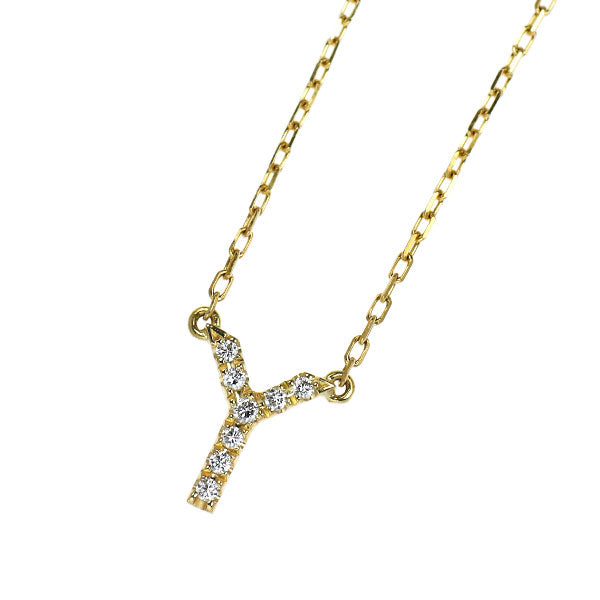 ヴィヴィアンクチュール/アーカー K18YG ダイヤモンド ペンダントネックレス 0.03ct イニシャル「Y」
