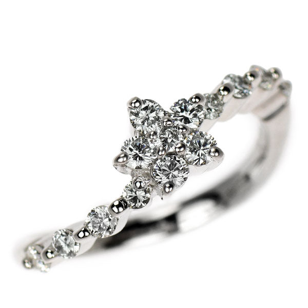 ポンテヴェキオ K18WG ダイヤモンド リング 0.45ct フラワー