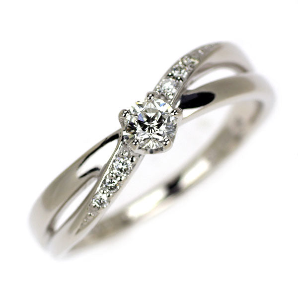wish upon a star K18WG ダイヤモンド リング 0.162ct D0.04ct