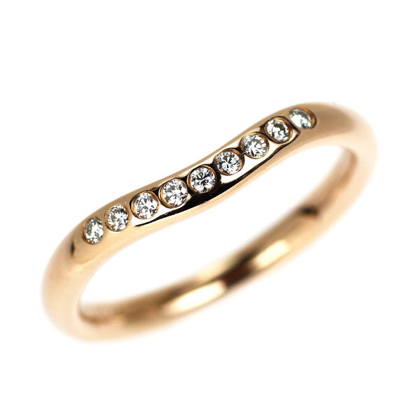 ティファニー K18PG ダイヤモンド リング カーブドバンド