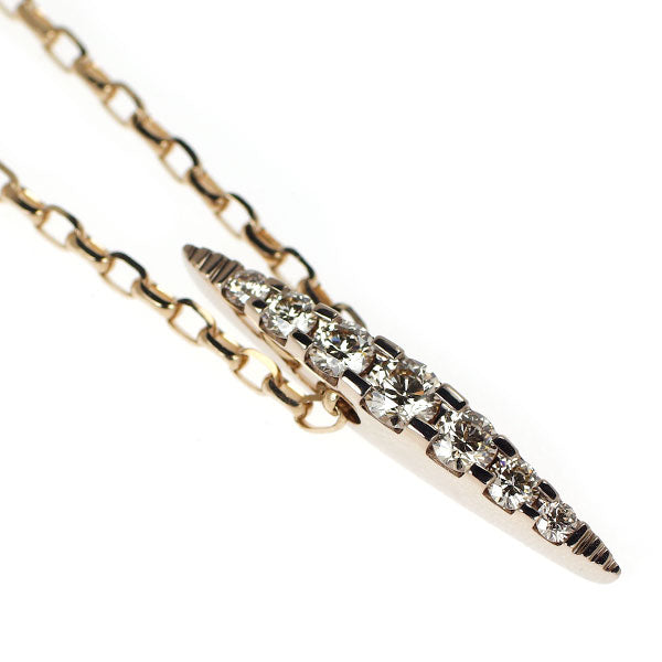 カシケイ K18BG ブラウン ダイヤモンド ペンダントネックレス 0.50ct ネイキッド ユニセックス