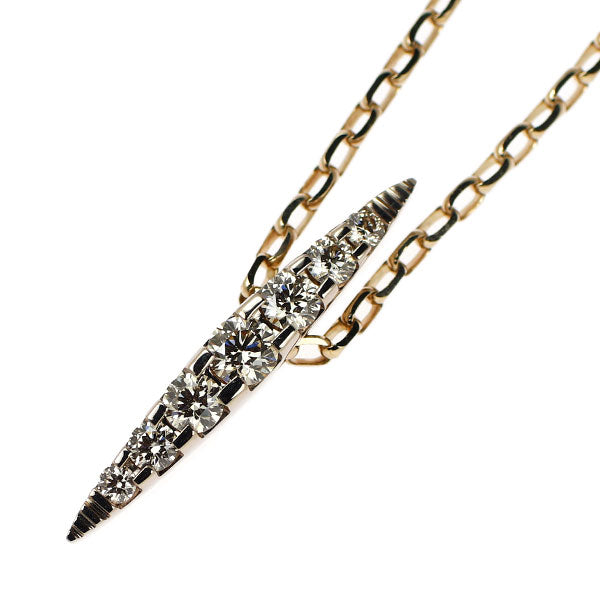 カシケイ K18BG ブラウン ダイヤモンド ペンダントネックレス 0.50ct ネイキッド ユニセックス