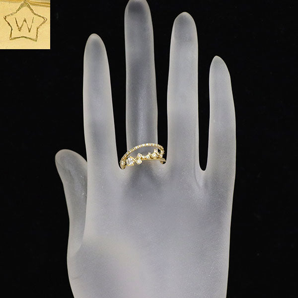 wish upon a star K18YG ダイヤモンド リング 0.112ct D0.17ct
