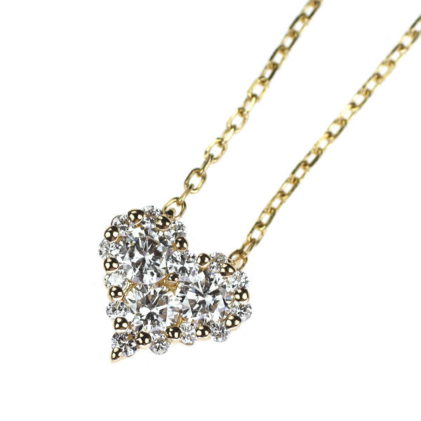 ヴァンドーム青山 K18YG ダイヤモンド ペンダントネックレス 0.30ct ハート