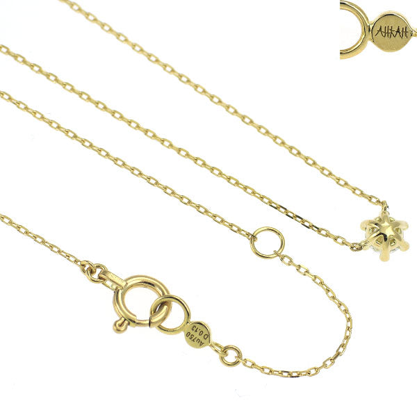 アーカー/ahkah K18YG ダイヤモンド ペンダントネックレス 0.13ct