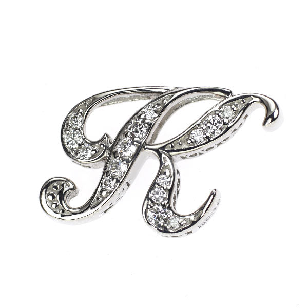 ゆきざき K18WG ダイヤモンド ペンダントトップ 0.19ct ノンブル アルファ「K」