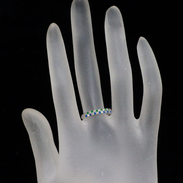 希少 Pt950 デマントイドガーネット アウイナイト ダイヤモンド リング 0.05ct H0.05ct D0.12ct