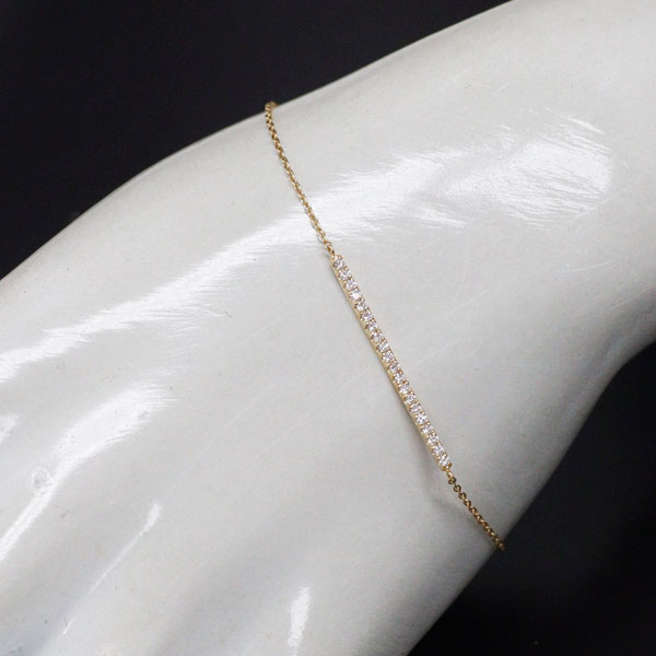 K18YG ダイヤモンド ブレスレット 0.15ct
