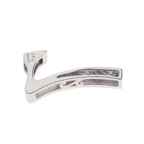 K18WG ダイヤモンド ペンダントトップ 0.10ct ナンバー「7」