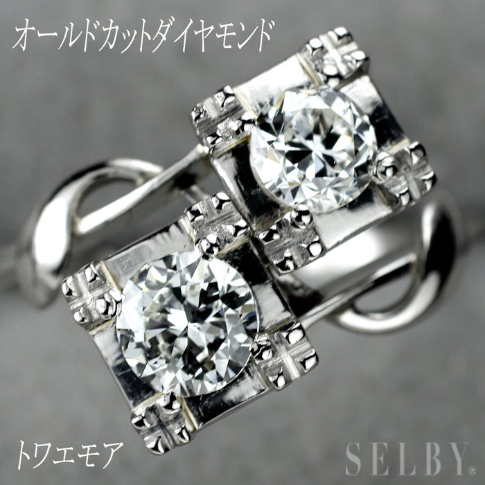 Pt999 オールドカットダイヤモンド リング トワエモア アンティーク/陽刻ヴィンテージ製品【ヒスコレ】