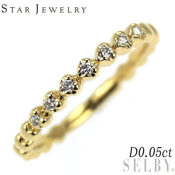 スタージュエリー K18YG ダイヤモンド リング 0.05ct ハート