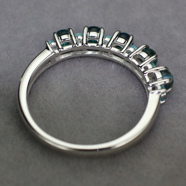 K18WG アレキサンドライトキャッツアイ パライバカラートルマリン リング 0.65ct T0.13ct