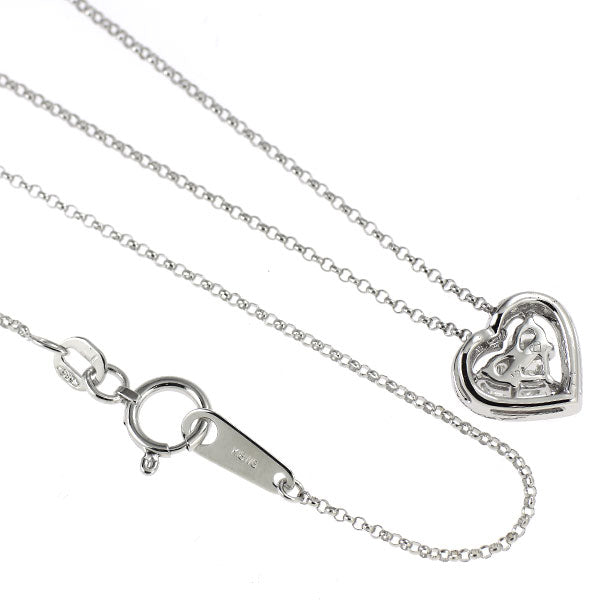 K18WG ダイヤモンド ペンダントネックレス 0.50ct ハート