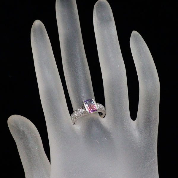 Pt900 パーティカラートルマリン ダイヤモンド リング 1.07ct D0.23ct