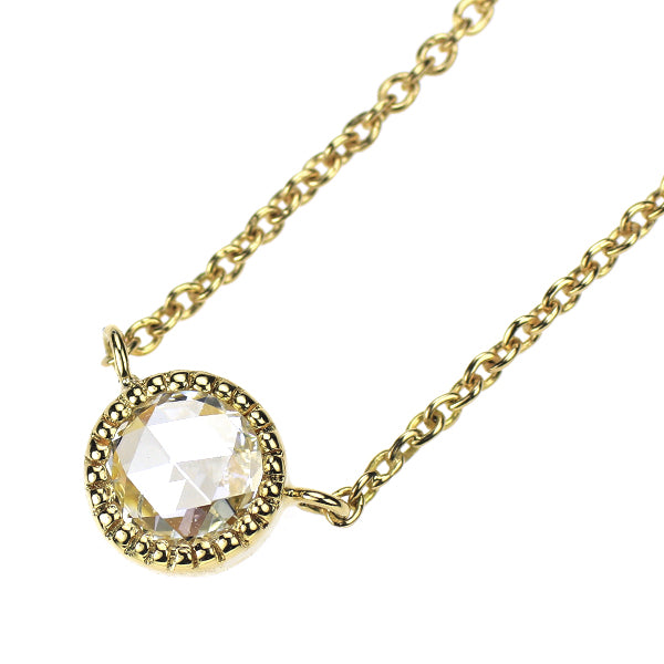 セイレーンアズーロ K18YG ローズカット ダイヤモンド サファイア ペンダントネックレス 0.13ct 0.02ct
