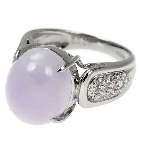 Pt900 ラベンダー翡翠 ダイヤモンド リング 6.00ct D0.26ct