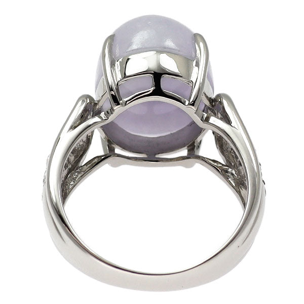 Pt900 ラベンダー翡翠 ダイヤモンド リング 6.00ct D0.26ct