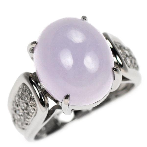 Pt900 ラベンダー翡翠 ダイヤモンド リング 6.00ct D0.26ct
