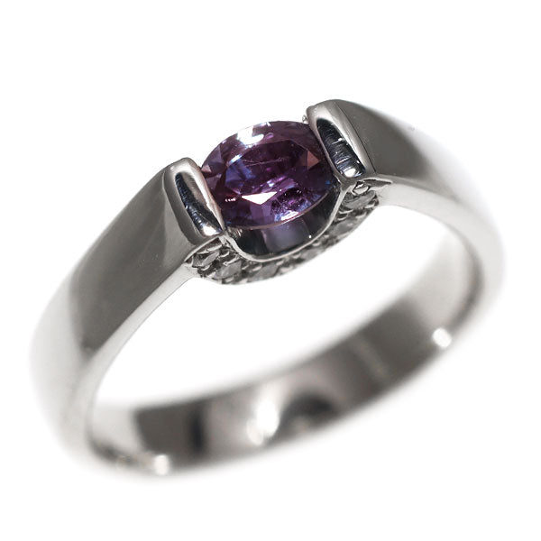希少 Pt900 ブラジル産 アレキサンドライト ダイヤモンド リング 0.32ct D0.10ct