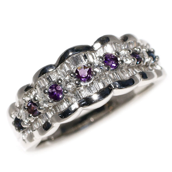 希少 Pt900 アレキサンドライト ダイヤモンド リング 0.35ct D0.70ct