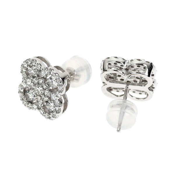 K18WG ダイヤモンド ピアス 1.00ct