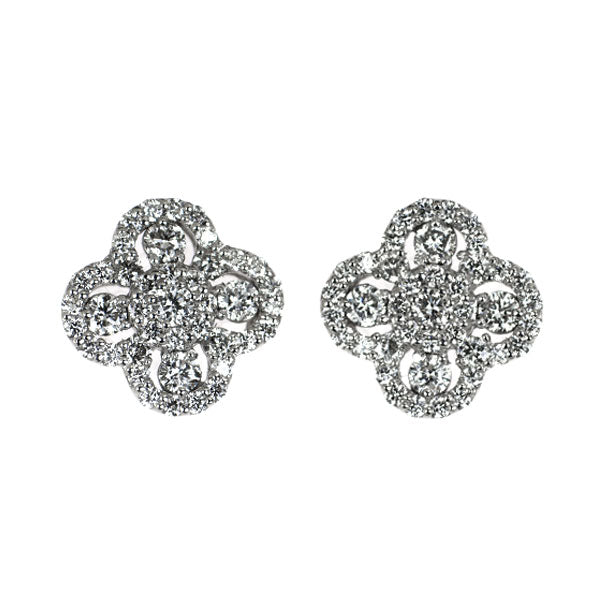 K18WG ダイヤモンド ピアス 1.00ct