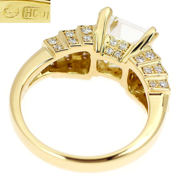 平和堂貿易/セイコー K18YG プリンセスカット ダイヤモンド リング VLY VS1 2.553ct D0.37ct