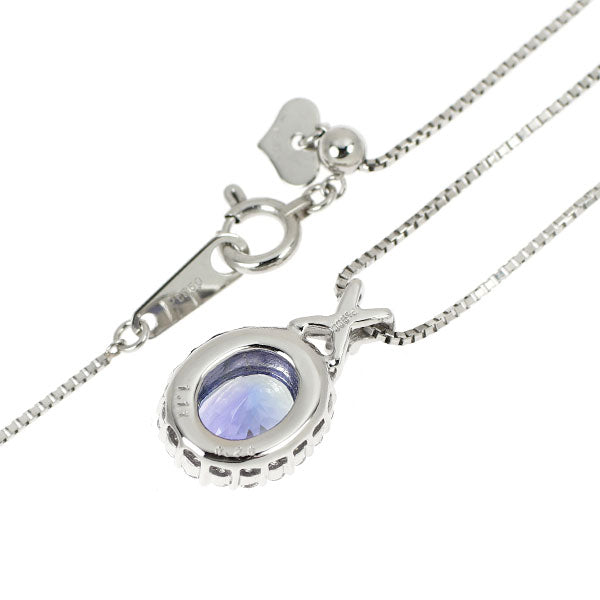 Pt900/ Pt850 タンザナイト ダイヤモンド ペンダントネックレス 1.17ct D0.26ct